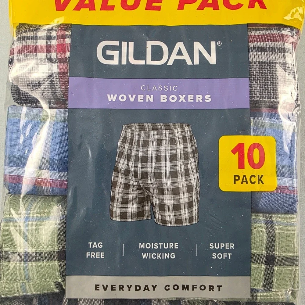 NEW! pack of 10! Size S Gildan Underwear Boxers, tag free, moisture wicking - Picture 2 of 8